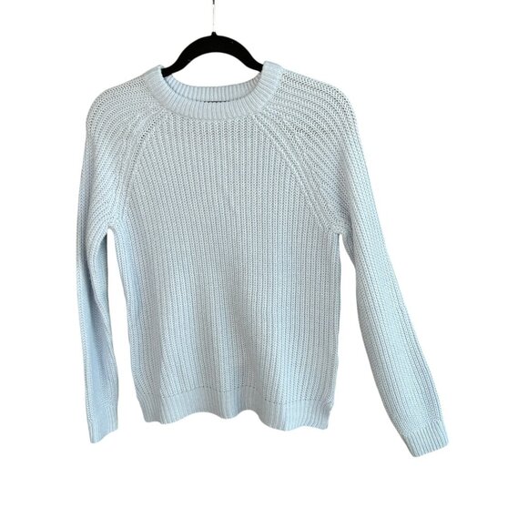 Vero Moda Light Blue Crewneck Sweater Ribbed Knit Size Small - Picture 1 of 7